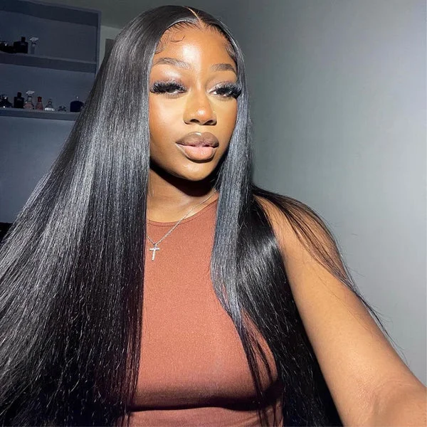Glueless human - hair wig for a comfortable and natural feelLolly 5x5 Wear Go Glueless Wig Pre Bleached Knots Pre Plucked HD Lace Wigs Straight Human Hair Wigs Glueless human - hair wig for a comfortable and natural feelLolly 5x5 Wear Go Glueless Wig Pre Bleached Knots Pre Plucked HD Lace Wigs Straight Human Hair Wigs