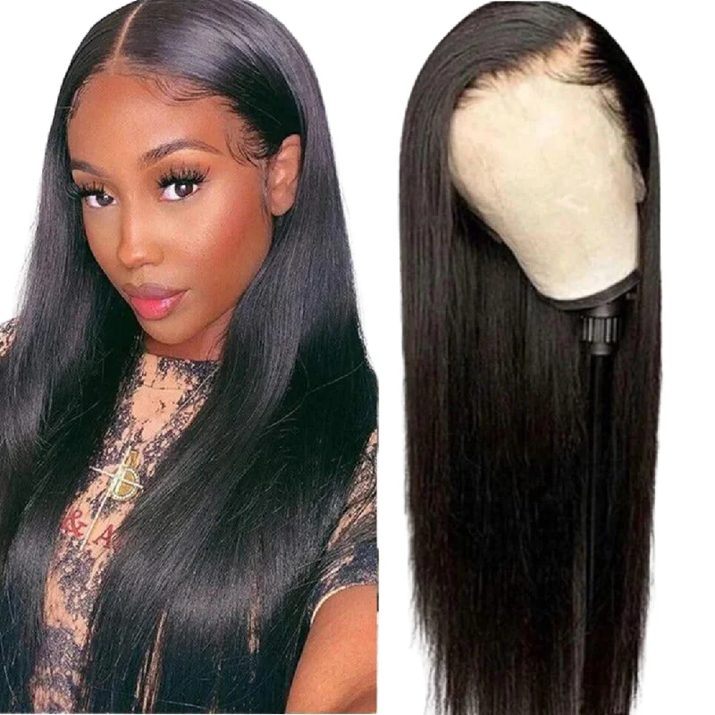 Glueless wig with a straight texture for a sleek and minimalist lookSupreme Hair & Beauty 100% Unprocessed Raw Human Hair 13x4 Frontal Wig- 12-30" inches Glueless wig with a straight texture for a sleek and minimalist lookSupreme Hair & Beauty 100% Unprocessed Raw Human Hair 13x4 Frontal Wig- 12-30" inches