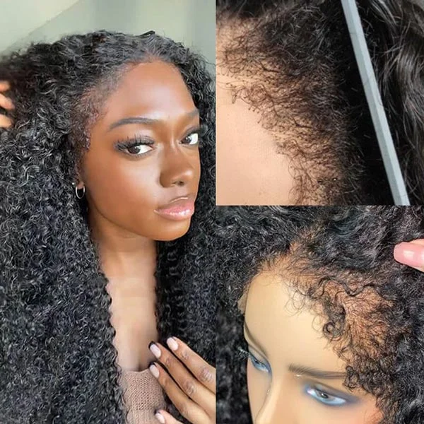 Glueless wig with a middle - part for a classic and elegant styleType 4C Edges Wigs 30 Inch Glueless Afro Kinky Curly Human Hair Wigs 13x4 HD Lace Frontal Wigs Glueless wig with a middle - part for a classic and elegant styleType 4C Edges Wigs 30 Inch Glueless Afro Kinky Curly Human Hair Wigs 13x4 HD Lace Frontal Wigs