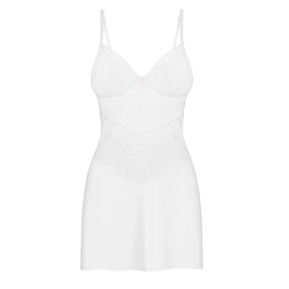 Obsessive - Alissium chemise & thong White XL/2XL